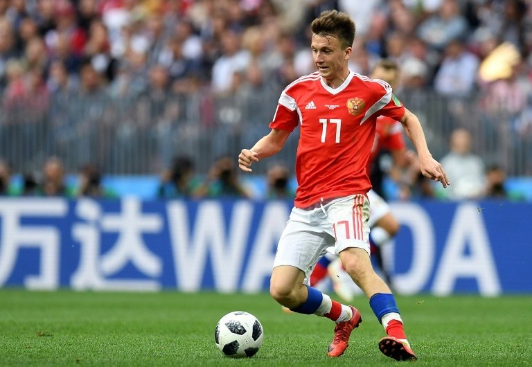 Golovin is the star of the host side. AFP