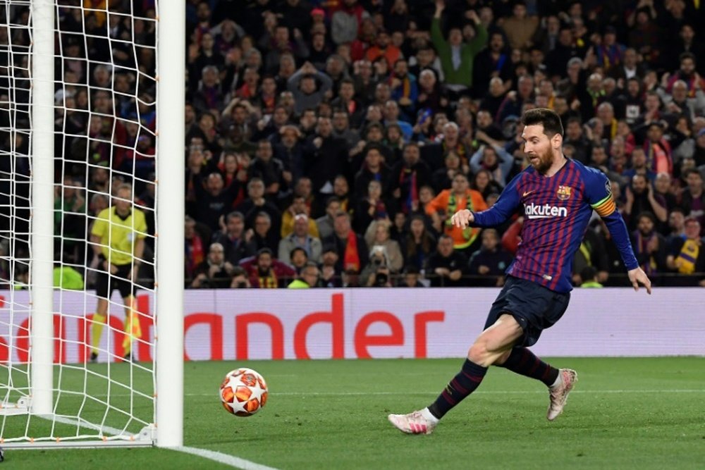 Messi scored twice against Klopp's side in the first leg. AFP