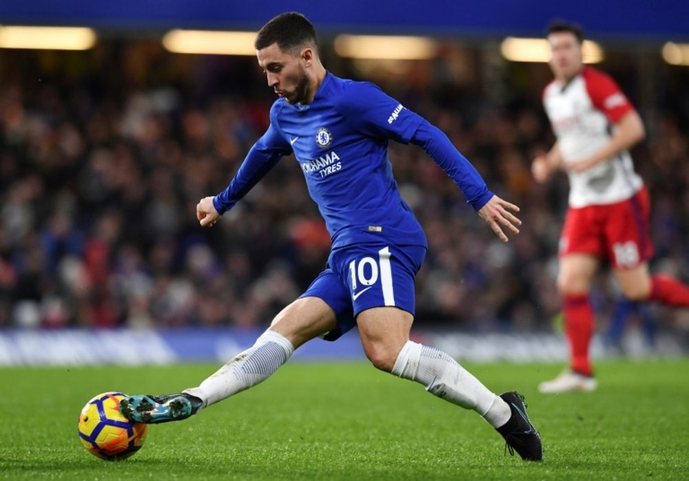 Hazard is Chelsea's main hope. AFP