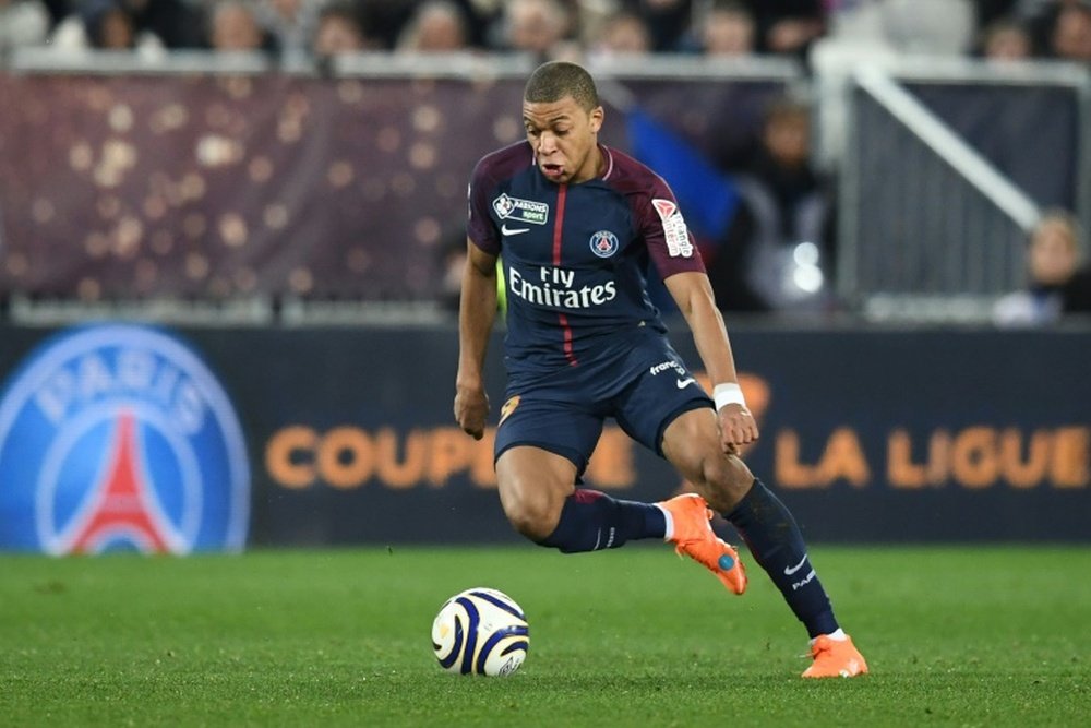 Mbappé ya suma dos Ligue 1 en su palmarés. AFP