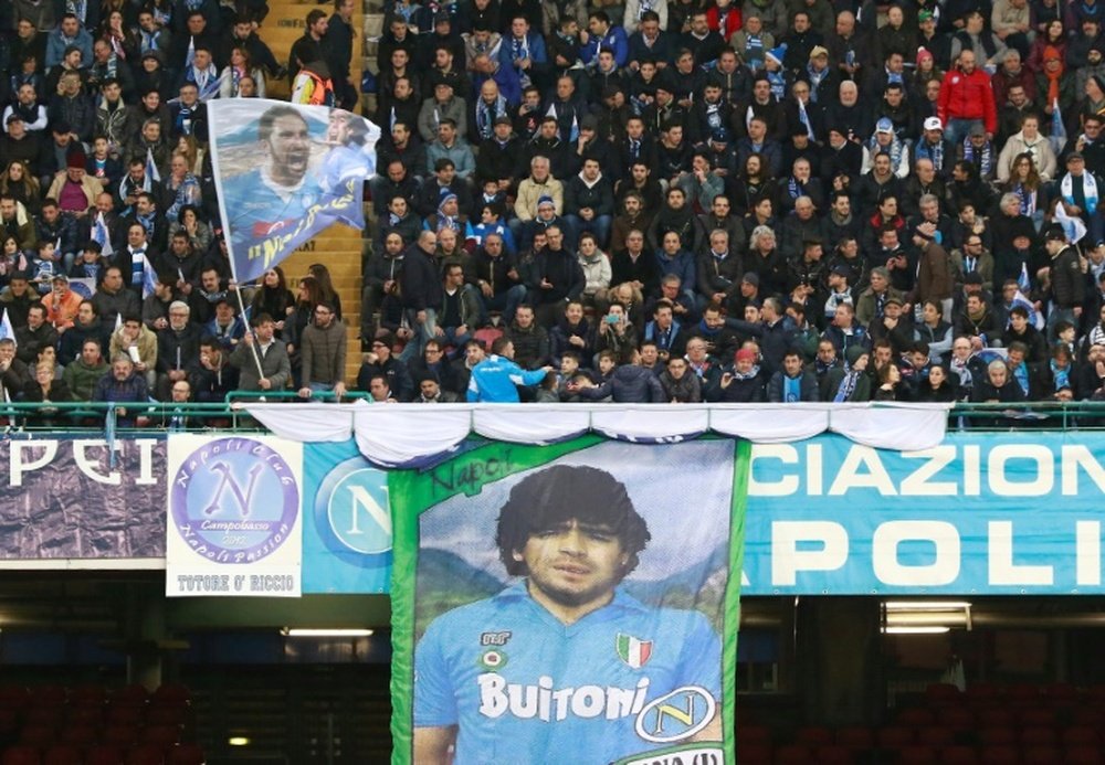 Le Stade San Paolo va être rebaptisé Diego Maradona. afp