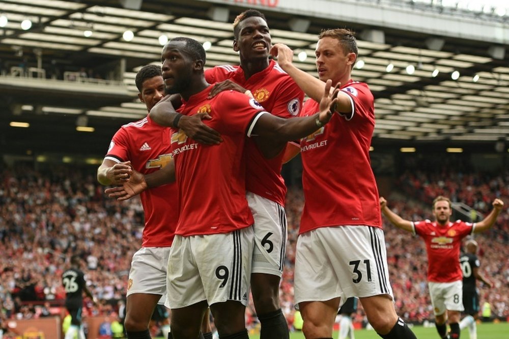 Matic, feliz en Old Trafford. AFP