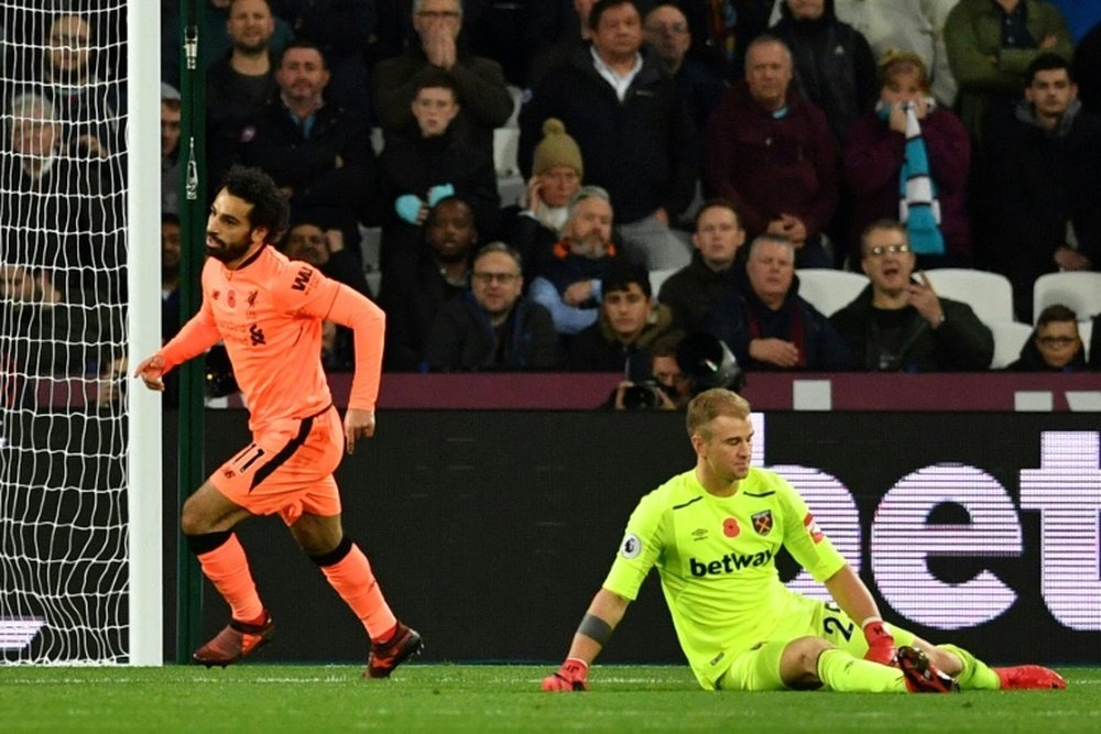 Salah will be hoping for a repeat of Liverpool's last PL clash with West Ham, where he scored 2. AFP