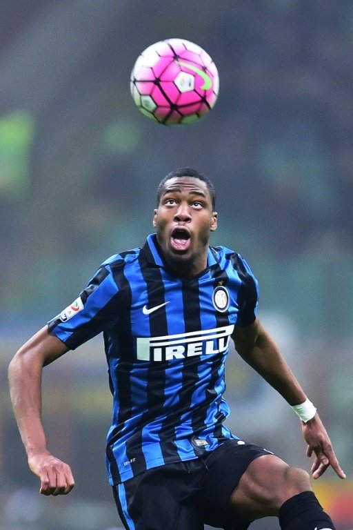 Geoffrey Kondogbia, le 6 mars 2016 face à Palerme à San Siro. AFP
