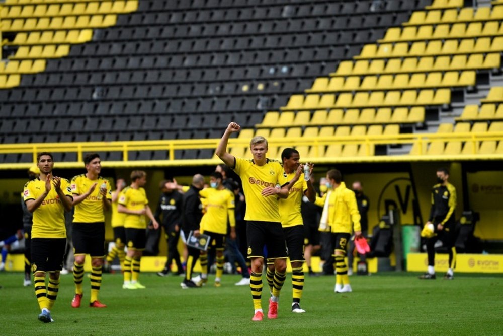Dortmund remercie son public malgré le huis clos. AFP
