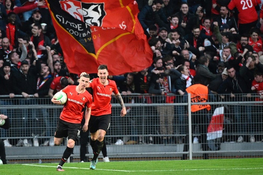 El Rennes goleó. AFP