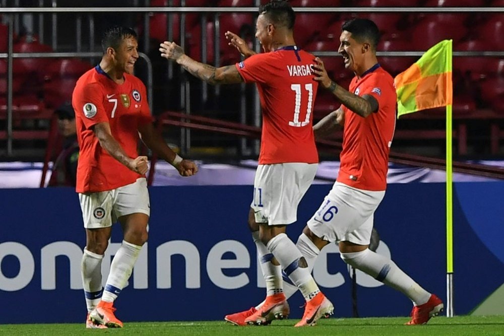Alexis Sánchez se reencontró con el gol en la Copa América. AFP