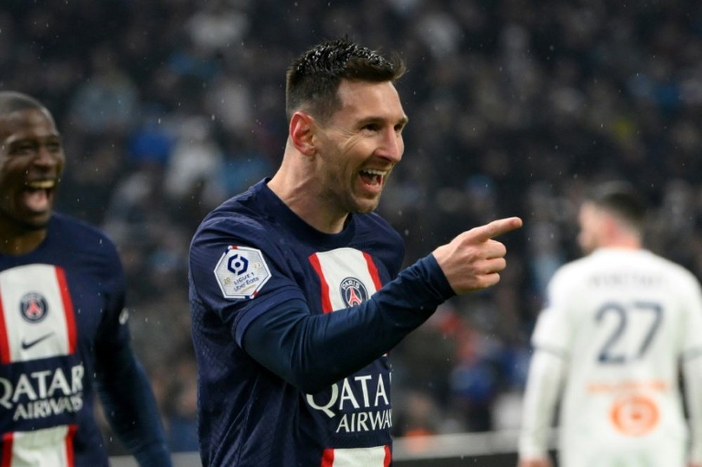 Messi's future at PSG is still up in the air. AFP