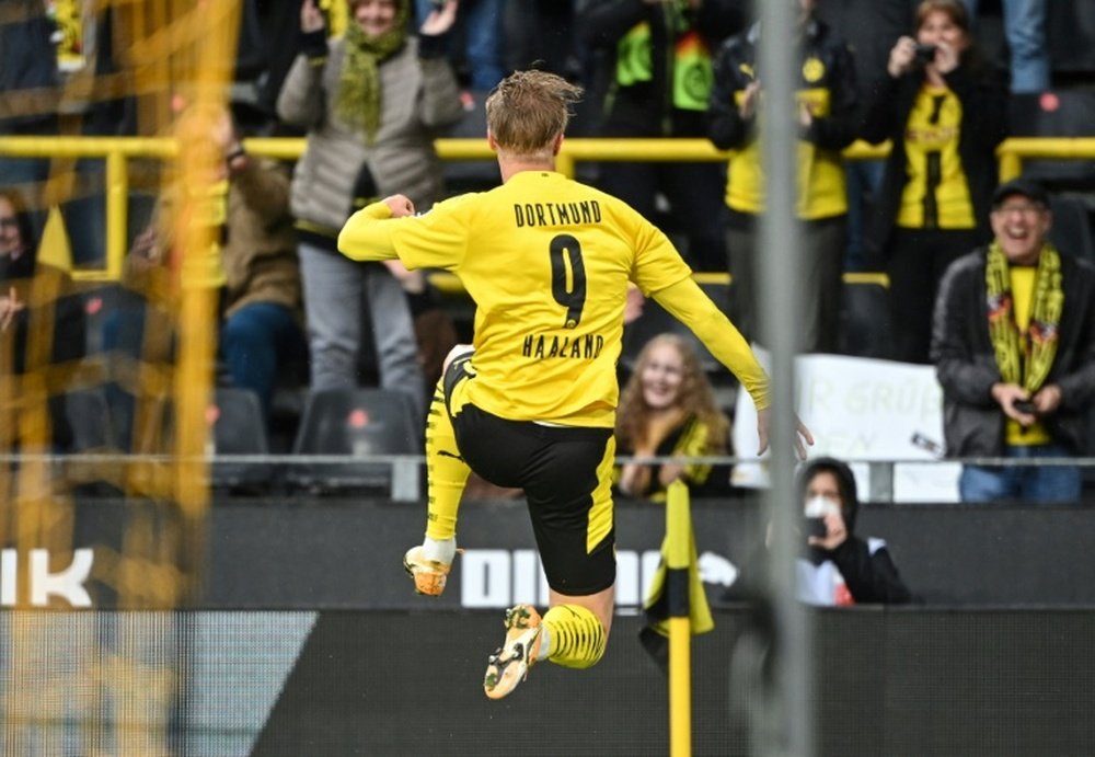 Borussia Dortmund's striker Erling Haaland was not part of the staring eleven. AFP