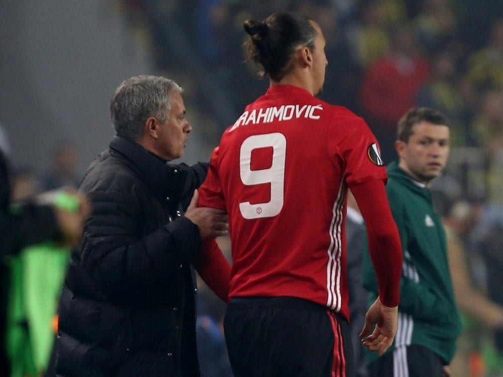Ibrahimovic y Mourinho, una relación especial. AFP/Archivo