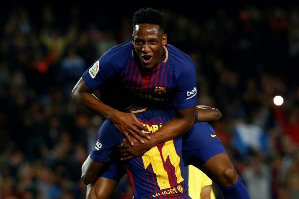 El Barcelona no podrá recuperar a Yerry Mina cuando quiera. AFP/Archivo