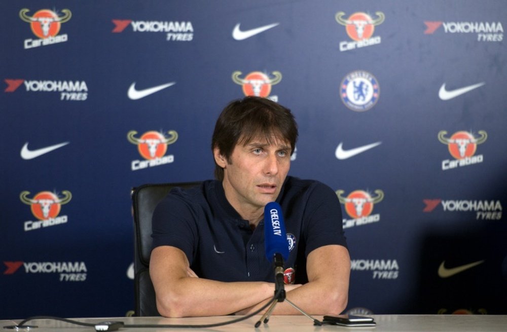 Conte has turned his attention to Chelsea's Champions League tie. AFP