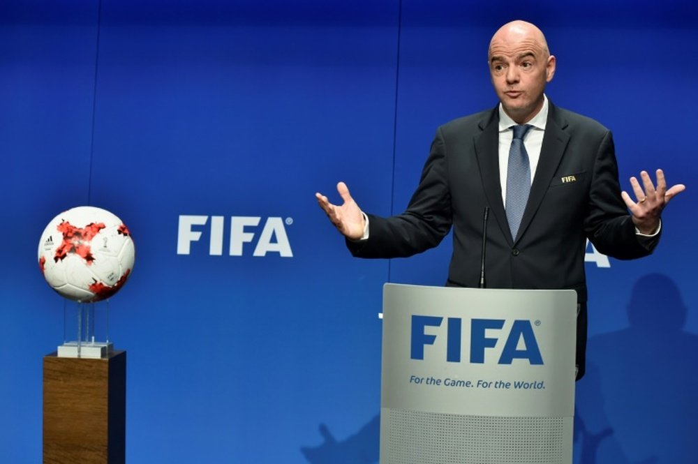 La FIFA informó a las federaciones sobre la celebración de un Mundial cada dos años. AFP