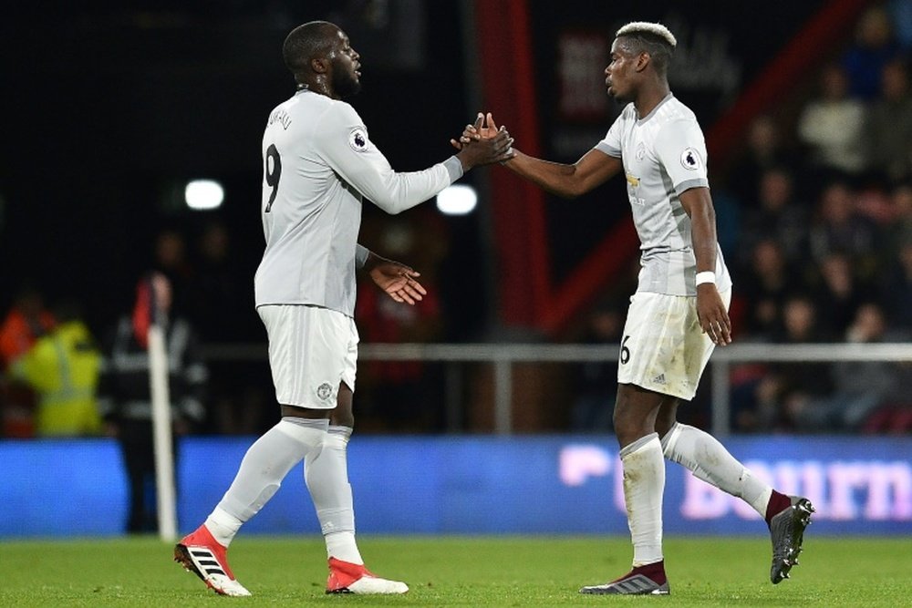 El United quiere hacer caja con Pogba y Lukaku. AFP
