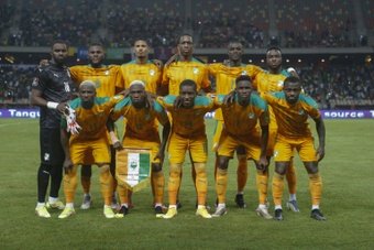 Le groupe de la Côte d'Ivoire pour les qualifs de la CAN 2023. afp