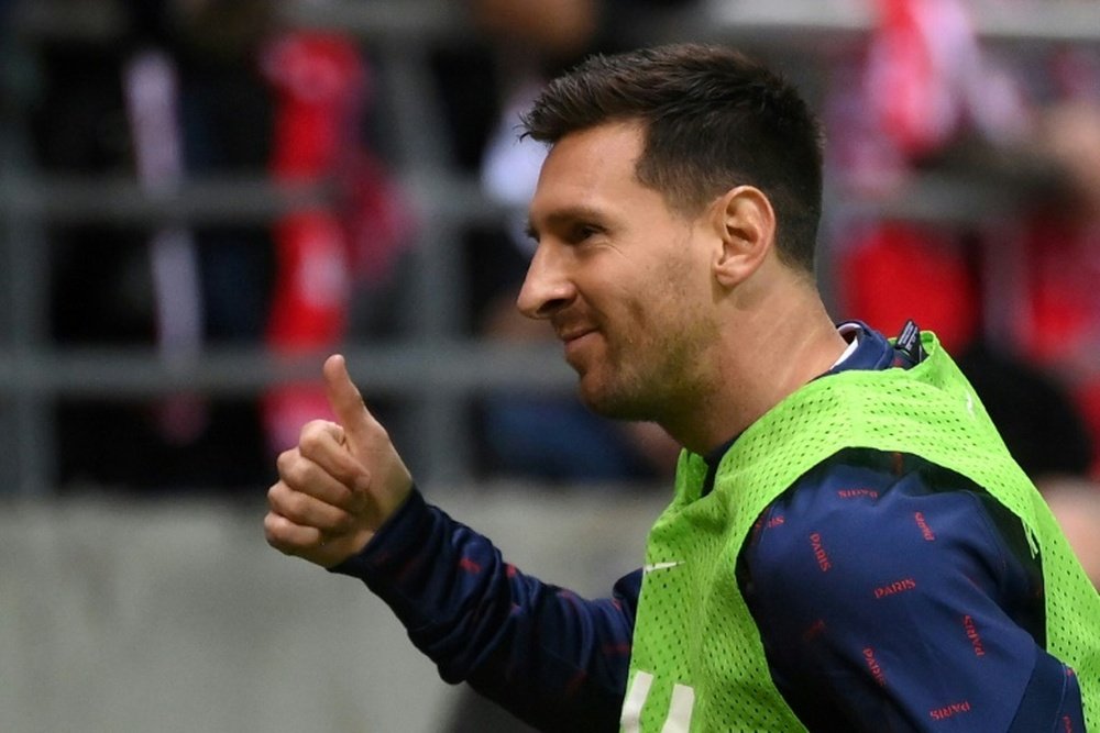 El presidente del Brujas elogió a Messi. AFP