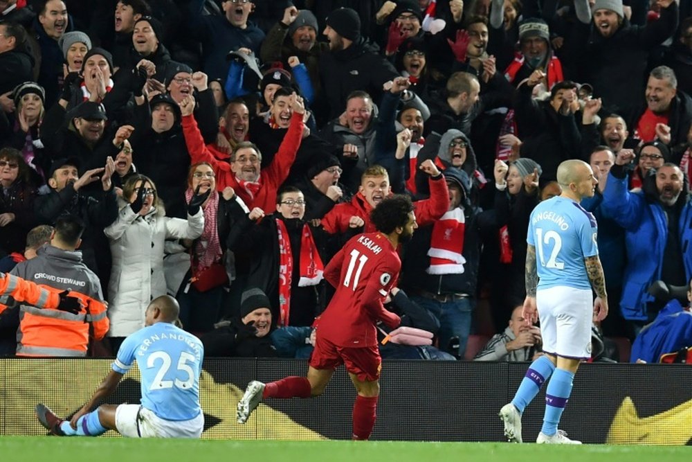 En el Liverpool-Manchester City hubo mucha polémica. AFP