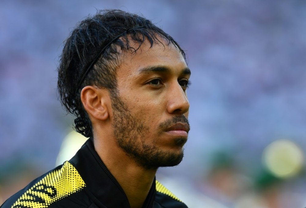 Aubameyang has attracted interest from several sides this summer. AFP