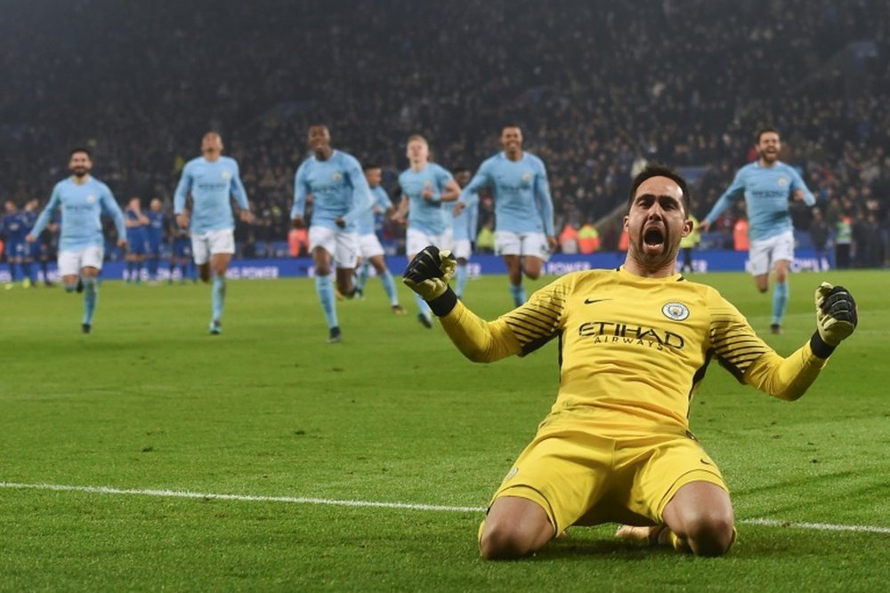 Claudio Bravo veut rester à Manchester City. AFP