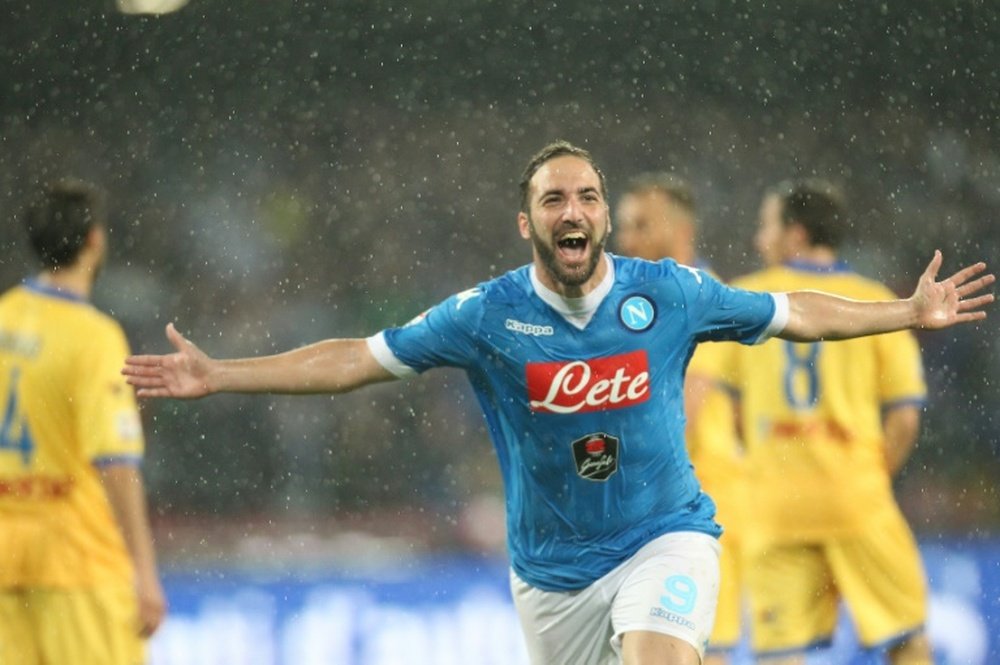 Higuain won the title voted by fans. AFP
