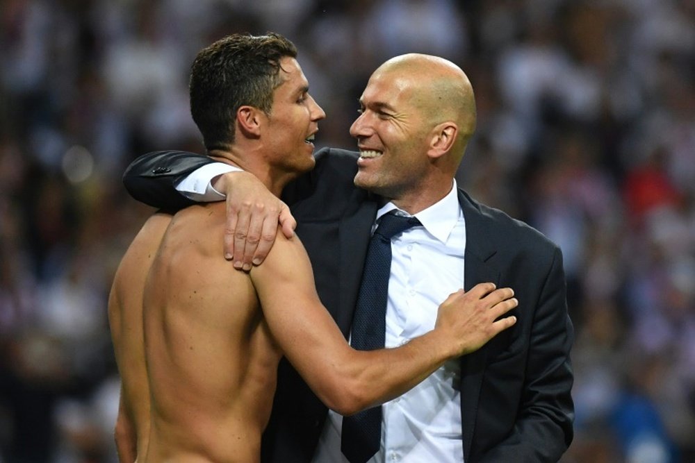 Cristiano Ronaldo praised former coach Zinedine Zidane. AFP