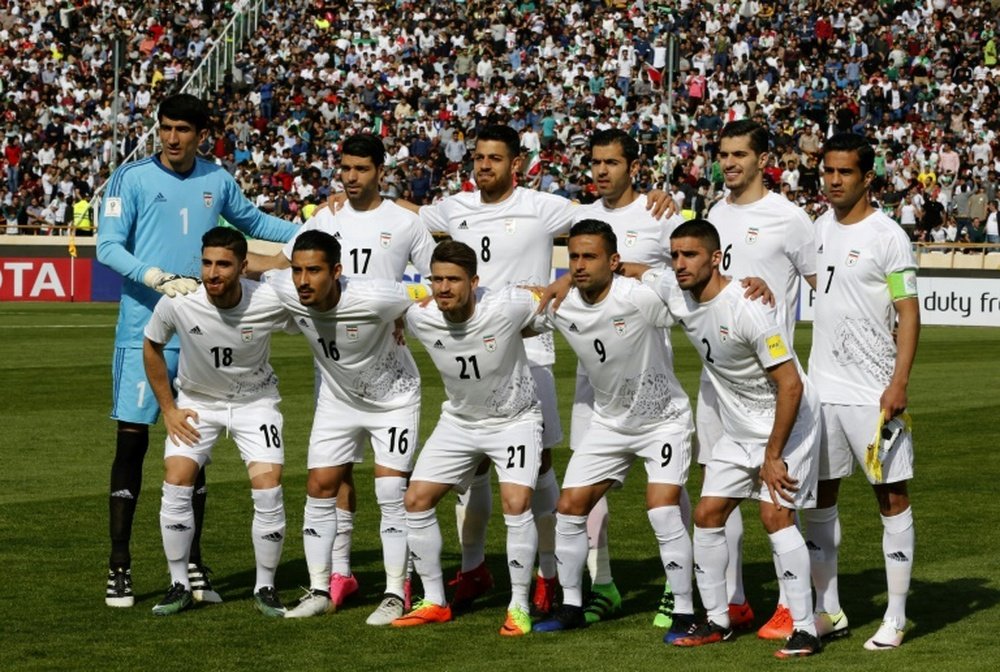L'équipe d'Iran avant un match de qualifications pour le Mondial 2018, face à la Chine. AFP