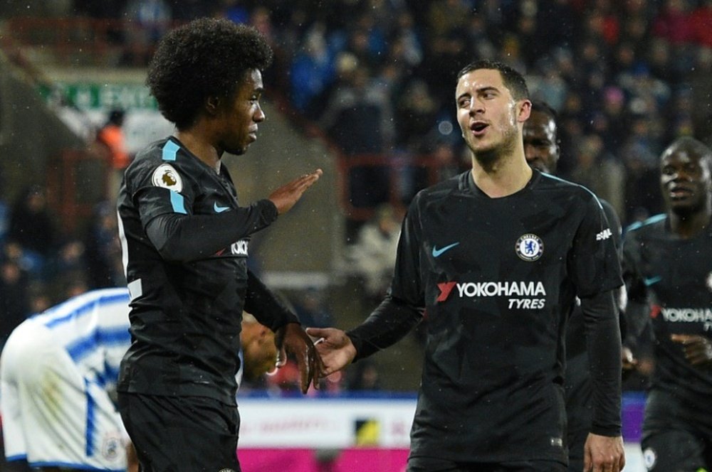 Hazard manquera beaucoup à Willian s'il s'en va. AFP