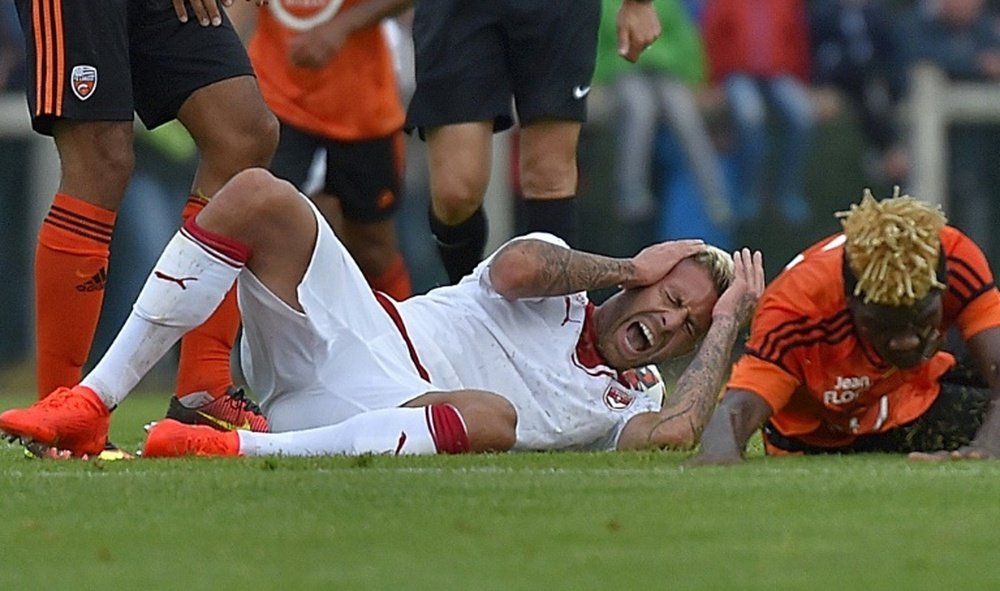 Menez suffered the horrific injury on his debut for Bordeaux. AFP
