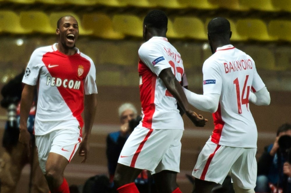 Djibril Sidibe (L) and Bakayoko (R) are transfer targets for Chelsea. AFP