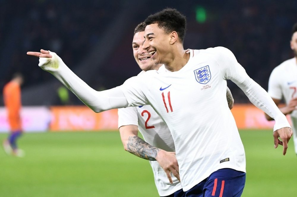 Lingard anotó el único tanto de Inglaterra. AFP