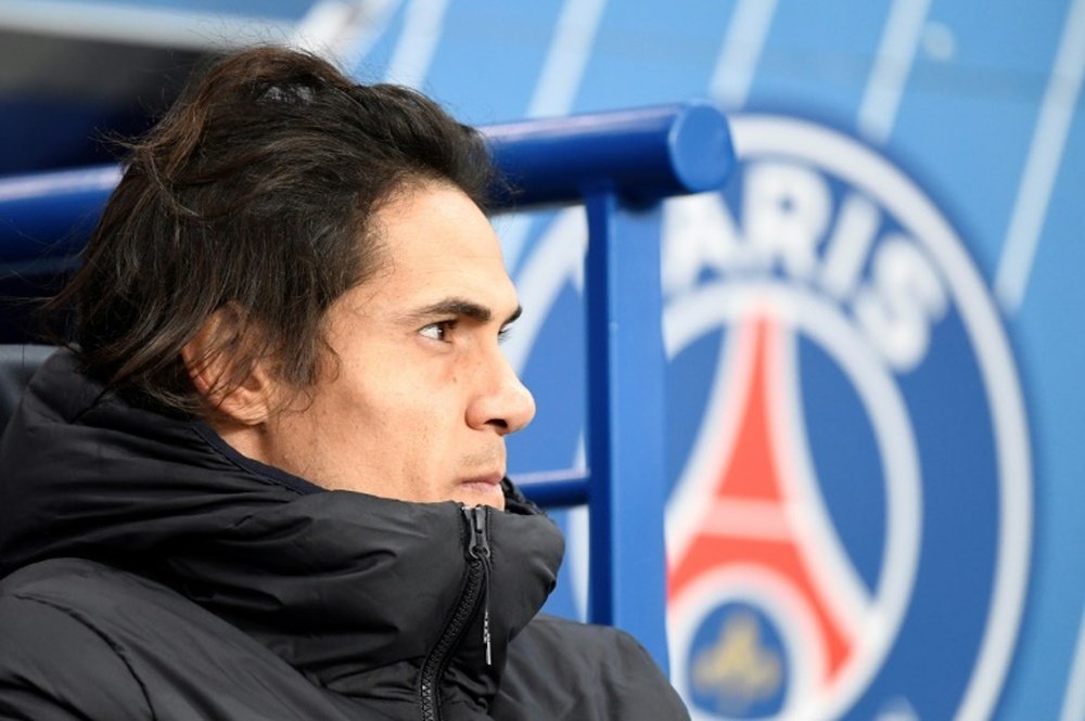 Cavani ha pasado del todo a la nada en el PSG. AFP