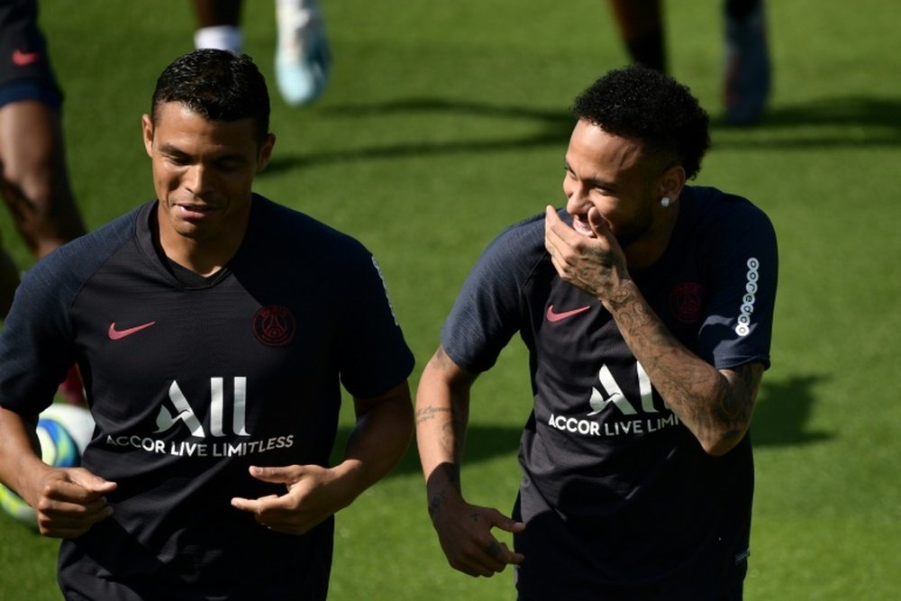 Thiago Silva aimerait que Neymar rejoigne Chelsea .AFP