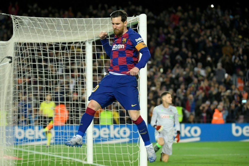 Messi could be looking at a pay cut should he choose to continue at Barcelona. AFP