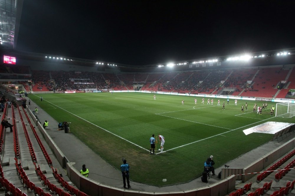 Le stade du Slavia Prague, le 14 mars 2014. AFP