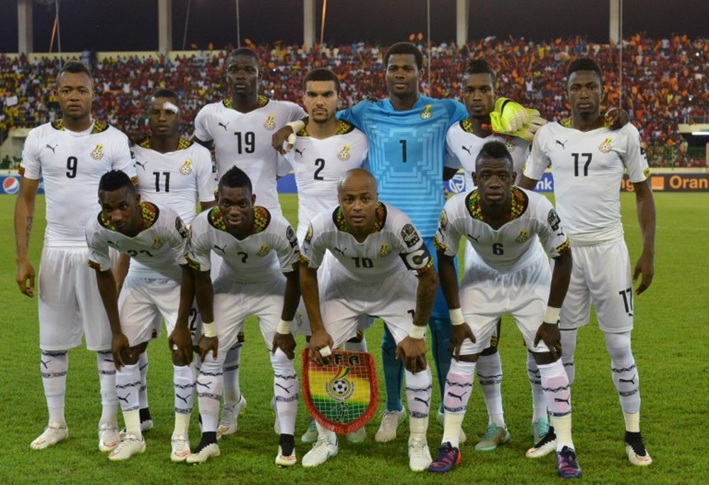 Ghana avant son match contre la Guiinée équatoriale à la CAN à Malabo, le 5 février 2015. AFP