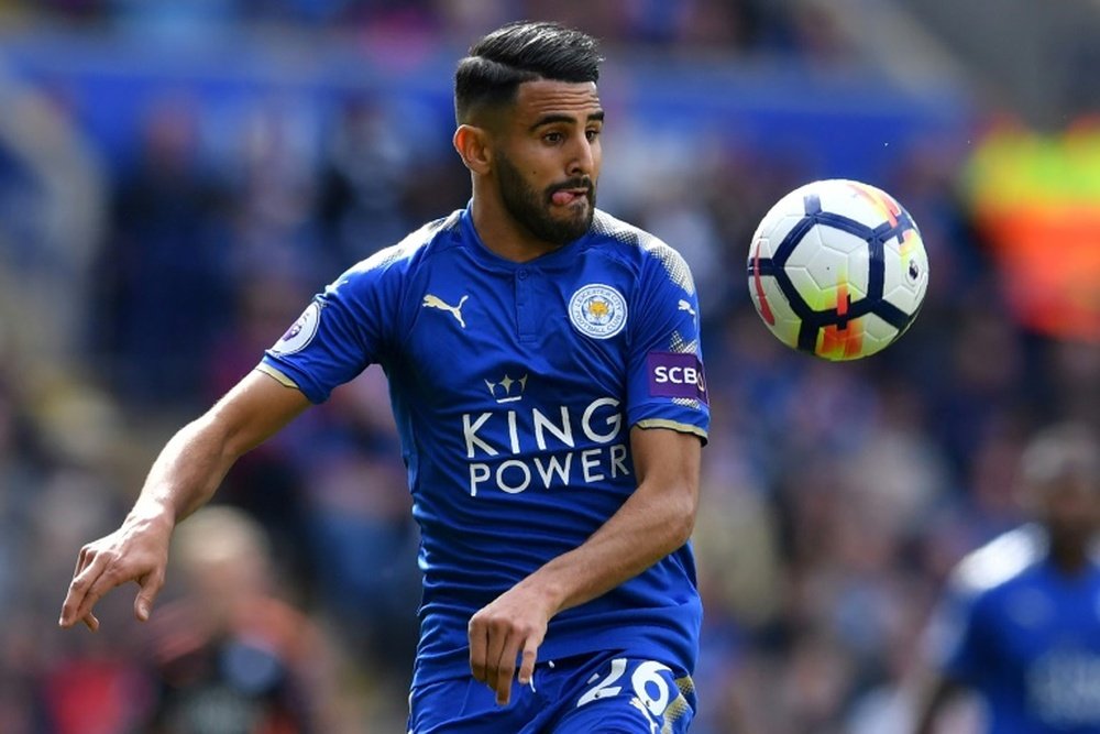 Mahrez's late free-kick earned Leicester a point. AFP
