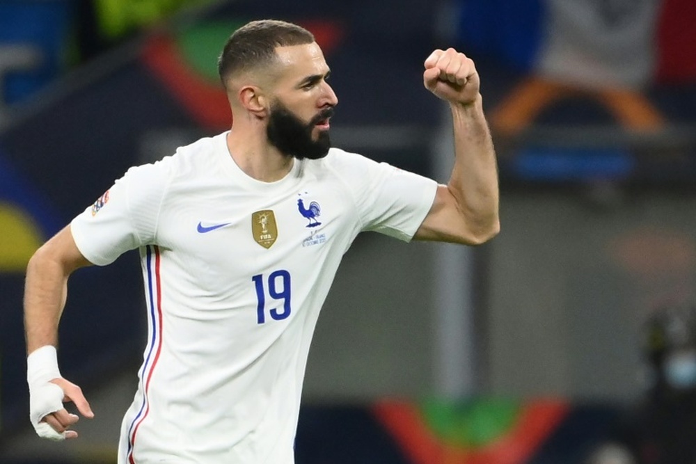 Benzema anotó el gol del 1-1 frente a España en la final. AFP