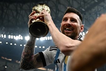 Messi won the World Cup with Argentina. AFP