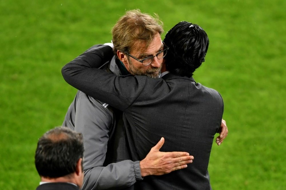 Klopp se deshizo en elogios hacia el Villarreal y Unai Emery. AFP