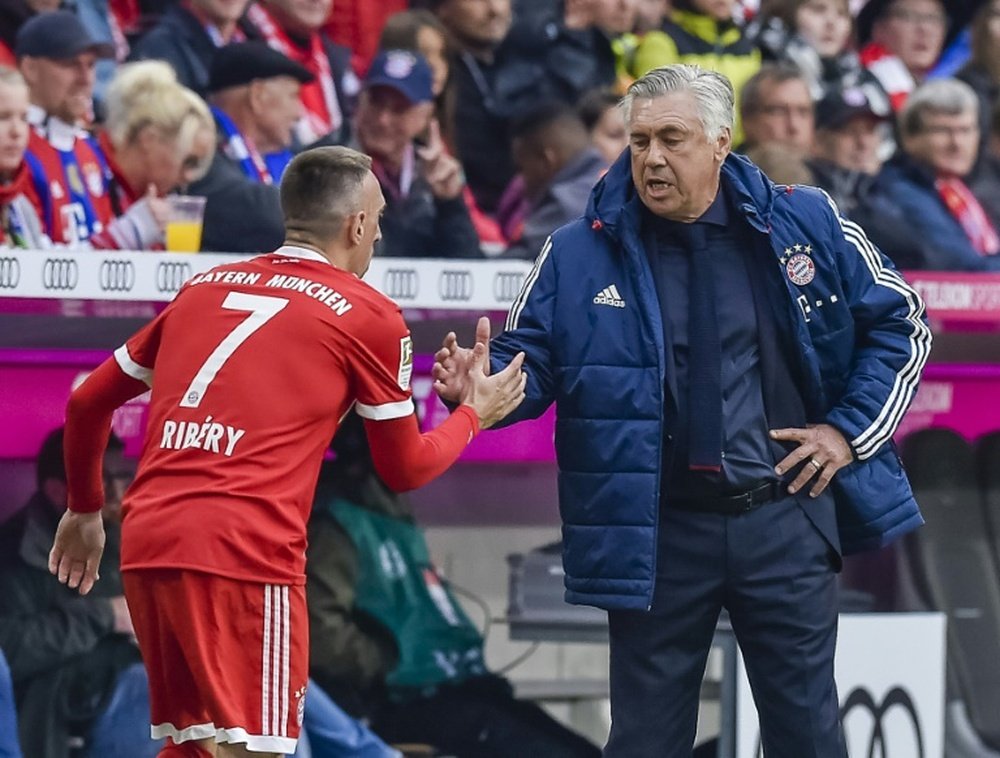 L'entraîneur du Bayern Munich, Carlo Ancelotti ,contre Mayence à l'Allianz Arena. AFP
