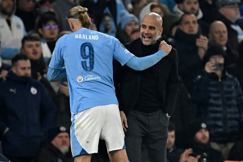 Guardiola monte au créneau pour défendre Haaland. AFP