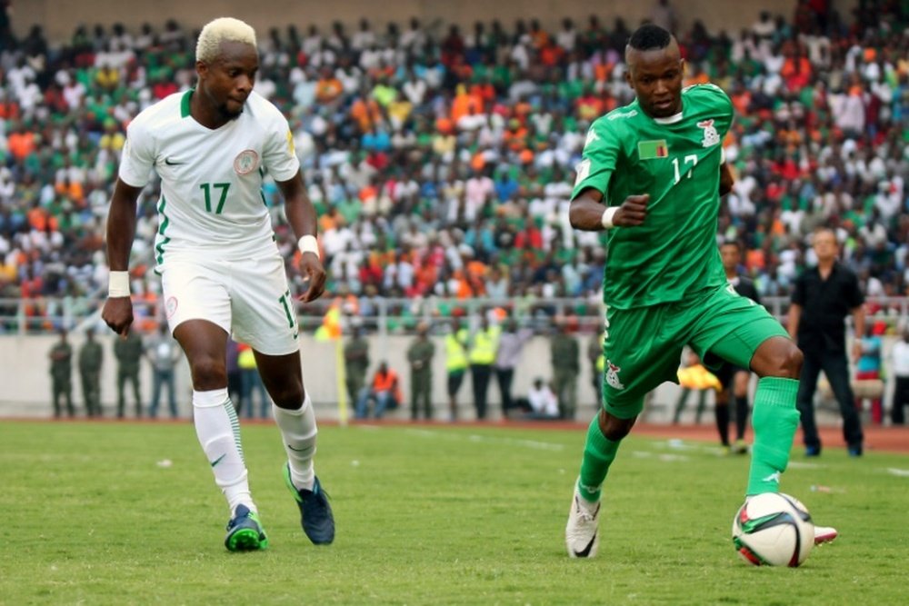 Le Nigeria dOgenyi Onazi est allé simposer à la Zambie à Ndola en qualification pour le Mondial. AFP