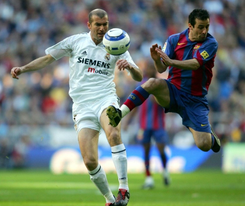 Cuando Zidane era uno de los 'Galácticos' del Madrid. AFP