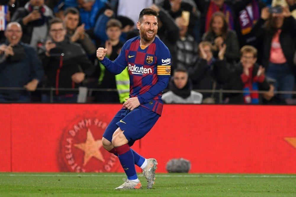 Messi, noticia del día con su 'hat trick' a balón parado. AFP