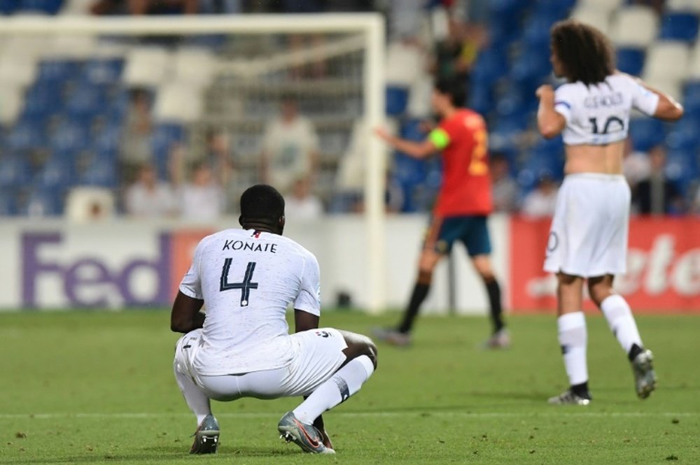 Konate got injured for Amiens against Lyon. AFP