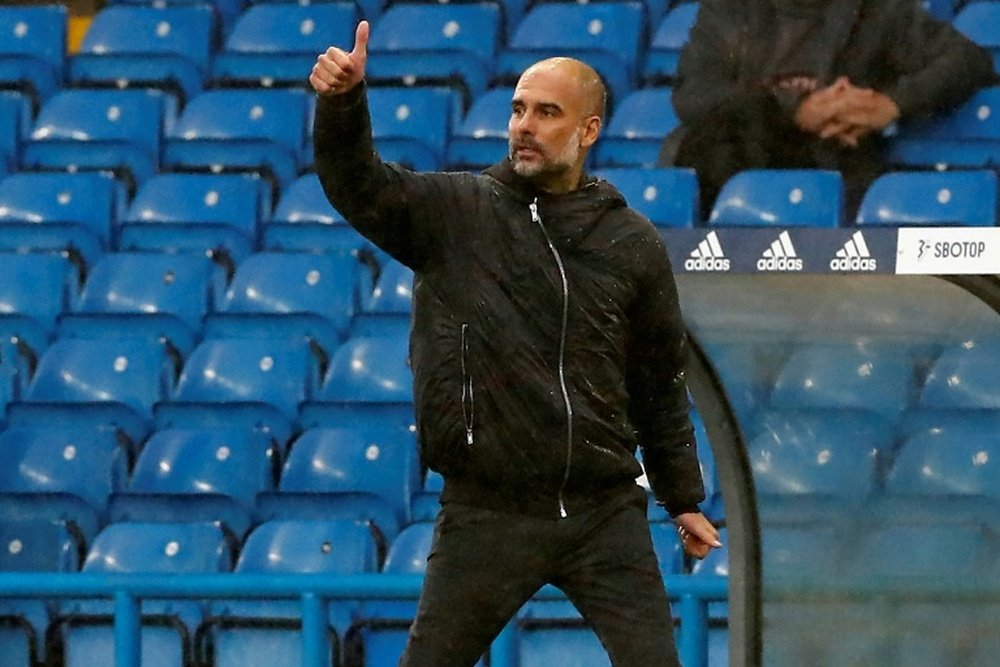 Guardiola está muito feliz com Rúben Dias. AFP