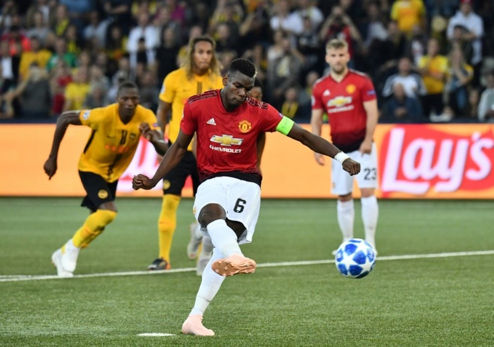 Pogba took no fewer than 26 steps in his penalty run-up last night. AFP