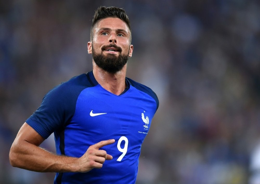 Olivier Giroud was left frustrated by France's draw with Luxembourg. AFP