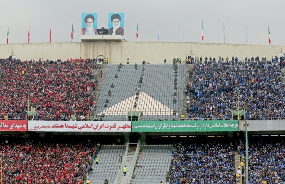 Les supporters d'Esteghlal et Perspolis lors du derby à Téhéran, le 12 février 2017. AFP