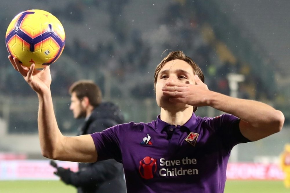 Federico Chiesa ne quittera pas la Fiorentina. AFP